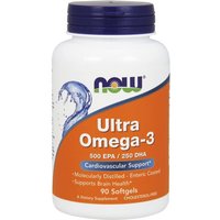 Ultra Omega-3, Natural Fish Oil Concentrate, 90 Softgels, NOW Foods