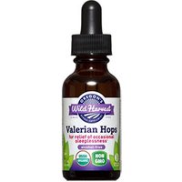 Valerian Hops Liquid Extract, Organic, Alcohol Free, 1 oz, Oregons Wild Harvest