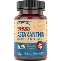 Vegan Astaxanthin 12 mg, 30 Vegan Caps, Deva Nutrition