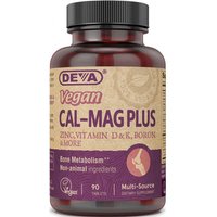 Vegan Cal-Mag Plus (Calcium Magnesium Plus), 90 Tablets, Deva Nutrition