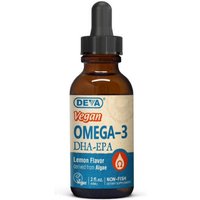 Vegan Liquid Omega-3 DHA-EPA, Lemon Flavor, 2 oz, Deva Nutrition