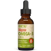 Vegan Liquid Omega-3 DHA, Lemon Flavor, 2 oz, Deva Nutrition