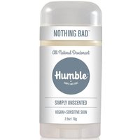 Vegan & Sensitive Skin Formula Natural Deodorant, Simply Unscented, 2.5 oz, Humble Brands
