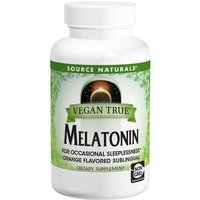 Vegan True Melatonin 2.5 mg Sublingual Orange, 60 Tablets, Source Naturals