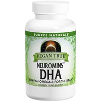 Vegan True Neuromins DHA, Non-Fish Omega-3, 30 VegiGels, Source Naturals