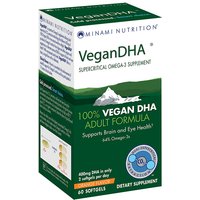 VeganDHA, 100% Vegan DHA 150 mg - Orange Flavor, 60 Softgels, Minami Nutrition