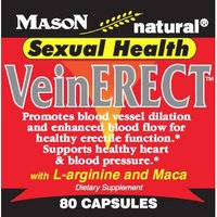 VeinERECT, L-Arginine + Maca, 80 Capsules, Mason Natural