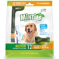 VetIQ Minties Dental Treats for Dogs, Medium, 12 Bones