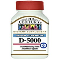 Vitamin D3 5000 IU, D-5000, 360 Tablets, 21st Century HealthCare