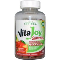 VitaJoy Adult Multivitamin Gummies Plus Extra D3, Value Size, 120 Gummies, 21st Century HealthCare