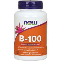 Vitamin B-100, Vitamin B Complex, 100 Vegetarian Capsules, NOW Foods