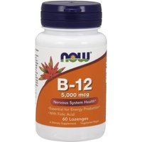 Vitamin B-12 5000mcg With Folic Acid, 60 Chewable Lozenges, NOW Foods