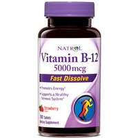 Vitamin B-12 Fast Dissolve 5000 mcg, 100 Tablets, Natrol