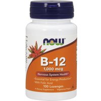 Vitamin B-12 1000mcg With Folic Acid, 100 Chewable Lozenges, NOW Foods