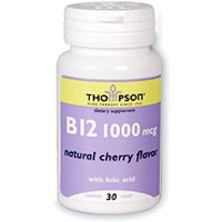 Vitamin B-12 Lozenge 1000mcg 30 loz, Thompson Nutritional Products
