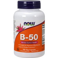 Vitamin B-50, Vitamin B Complex, 100 Veg Capsules, NOW Foods