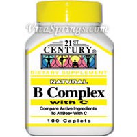 Vitamin B Complex with C 100 Tablets, 21st Century Health Care