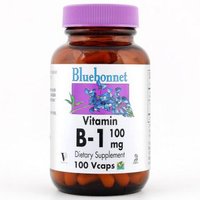 Vitamin B1 100 mg, 100 Vcaps, Bluebonnet Nutrition