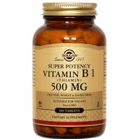 Vitamin B1 500 mg (Thiamin), 100 Tablets, Solgar