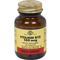 Vitamin B12 100 mcg, 100 Tablets, Solgar