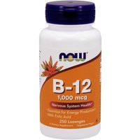 Vitamin B-12 1000mcg With Folic Acid, 250 Chewable Lozenges, NOW Foods