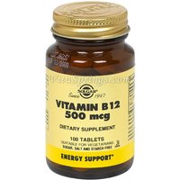 Vitamin B12 500 mcg, 100 Tablets, Solgar