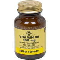 Vitamin B6 100 mg, 100 Tablets, Solgar