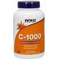 Vitamin C-1000 with Rose Hips 250 Tabs, NOW Foods