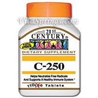 Vitamin C 250 mg 110 Tablets, 21st Century Health Care