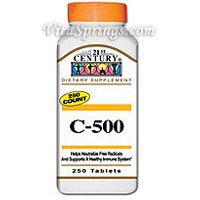 Vitamin C 500 mg 250 Tablets, 21st Century Health Care