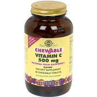 Vitamin C 500 mg Chewable - Cran Raspberry Flavor, 90 Tablets, Solgar