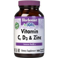 Vitamin C, D3 & Zinc, Value Size, 100 Vegetable Capsules, Bluebonnet Nutrition