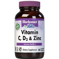 Vitamin C, D3 & Zinc, 50 Vegetable Capsules, Bluebonnet Nutrition