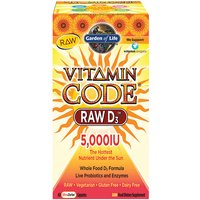 Vitamin Code RAW D3 5000 IU, Whole Food Vitamin D, 60 Vegetarian Capsules, Garden of Life