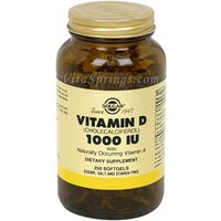 Vitamin D 1000 IU (Cholecalciferol), 250 Softgels, Solgar
