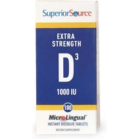 Vitamin D3 1000 IU, Extra Strength, 100 Instant Dissolve Tablets, Superior Source