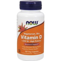 Vitamin D 1000 IU Vegetarian, 120 Vcaps, NOW Foods
