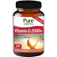 Vitamin-D 2000 IU D3, 30 Vegetarian Capsules, Pure Essence Labs