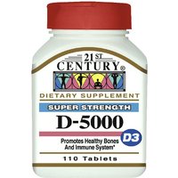 Vitamin D 5000 IU Super Strength, 110 Tablets, 21st Century Health Care