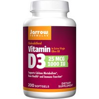 Vitamin D3 1000 IU Cholecalciferol, 200 Softgels, Jarrow Formulas