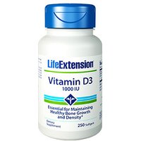 Vitamin D3 1000 IU, 250 Softgels, Life Extension