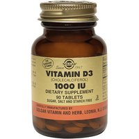 Vitamin D3 1000 IU (Cholecalciferol), 90 Tablets, Solgar