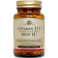 Vitamin D3 5000 IU (Cholecalciferol), 240 Vegetable Capsules, Solgar