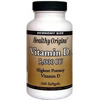 Vitamin D3 5000IU, 120 Softgels, Healthy Origins