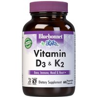Vitamin D3 & K2, 60 Vegetable Capsules, Bluebonnet Nutrition