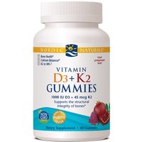 Vitamin D3 + K2 Gummies - Pomegranate, 60 Gummies, Nordic Naturals