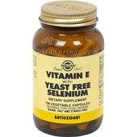 Vitamin E with Yeast-Free Selenium, 100 Vegetable Capsules, Solgar