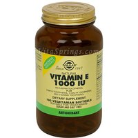 Vitamin E 1000 IU Vegetarian (1000 IU d-Alpha Tocopherols & Mixed Tocopherols), 100 Softgels, Solgar