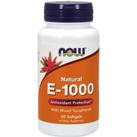 Vitamin E-1000 Mixed Tocopherols/Unesterified 50 Gels, NOW Foods