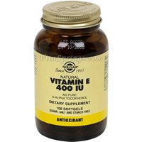 Vitamin E 400 IU Alpha, 100 Softgels, Solgar